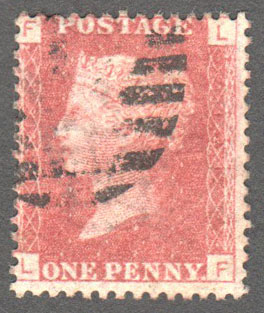 Great Britain Scott 33 Used Plate 121 - LF - Click Image to Close